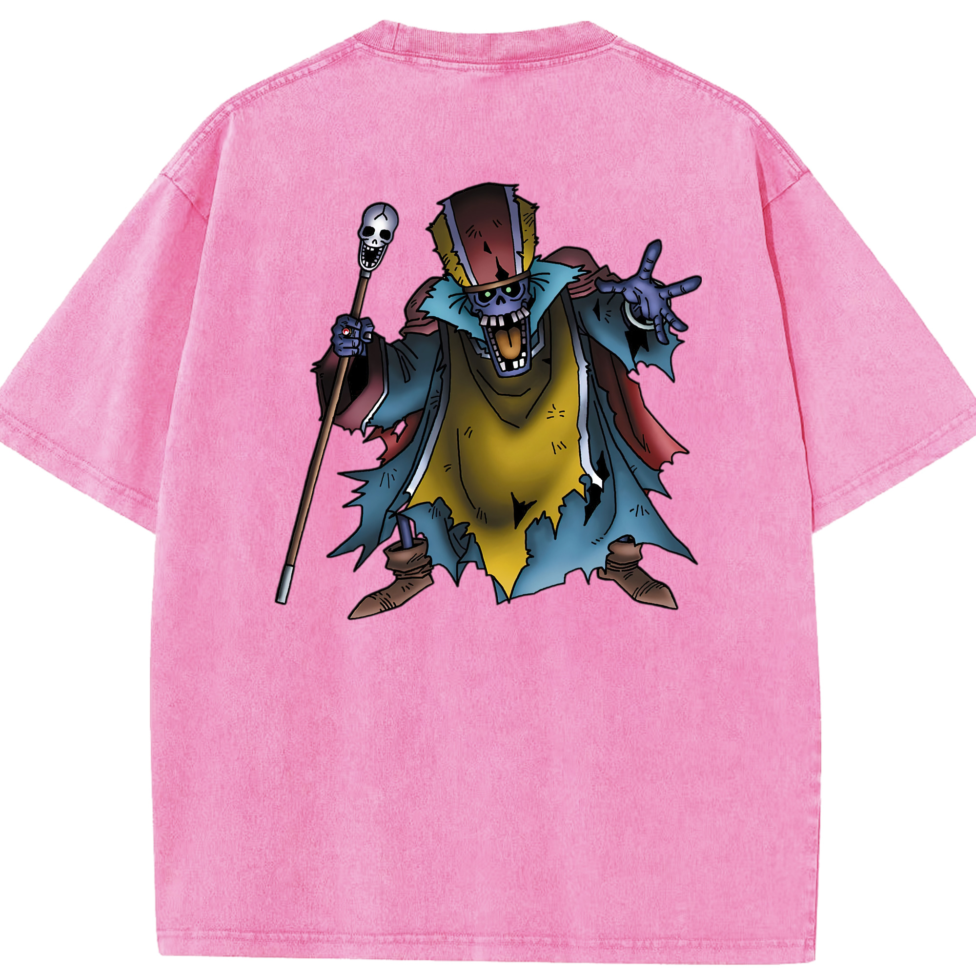 （画像用） ドラゴンクエスト Doragon Kuesuto Dragon Quest 綿100% ヴィンテージ風 半袖Tシャツ（背面プリント）